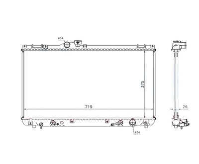 Радіатор lexus is200/300 00- 1640070640 фото №1