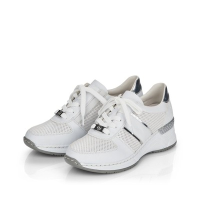 RIEKER Sneakersy, buty, półbuty białe N4315