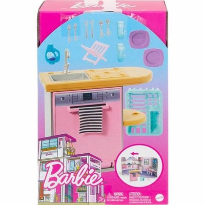 Mattel Barbie Zestaw Akcesoria Kuchnia HJV32 HJV34
