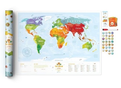 Mapa Świat Travel Map Kids Sights