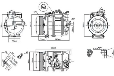 КОМПРЕССОР КОНДИЦИОНЕРА MERCEDES C (C204) C T-MODEL