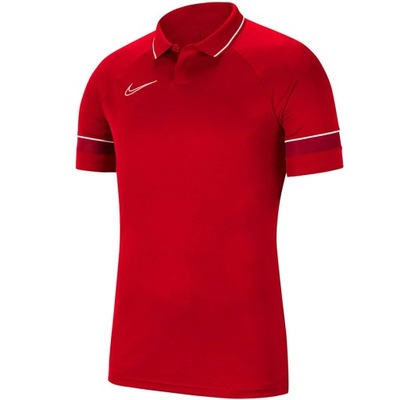 Koszulka Nike Polo Dry Academy 21 CW6104 657 czerwony L