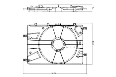 TYC CUERPO DE VENTILADOR DEL RADIADOR OPEL ASTRA J ASTRA J GTC 1.3D-1.8  