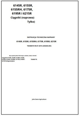 INSTRUCTION RÉPARATION JOHN DEERE 6145 R, 6155 R, 6175 R, 6195 R, 6215 R PL 