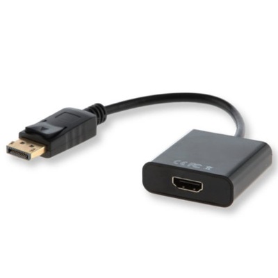 Adapter Przejściówka Displayport (M) do HDMI (F) Savio CL-55 kabel 0,2m