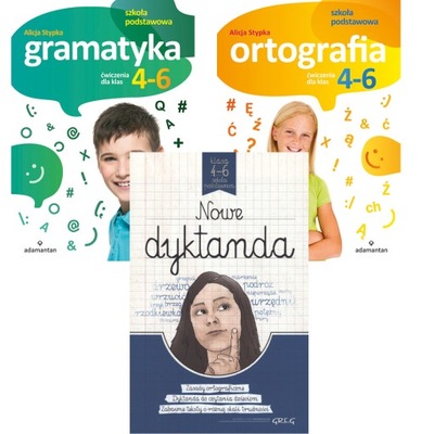 PAKIET Ortografia Gramatyka Dyktanda 4-6