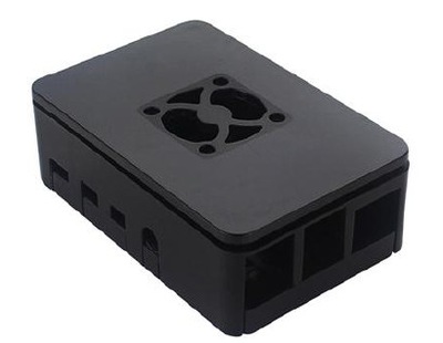 Czarna obudowa ABS Raspberry Pi 4B wentylator