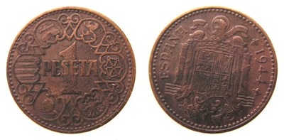 148. HISZPANIA, 1 PESETA, 1944