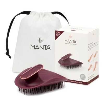 Szczotka do włosów Manta Healthy Hair Brush burgunda