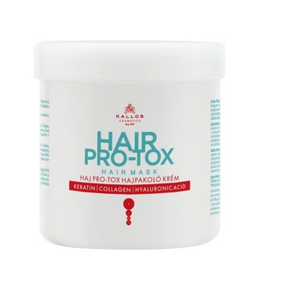 Kallos Hair Pro-Tox Hair Mask maska do włosów z keratyną kolagenem i kwasem