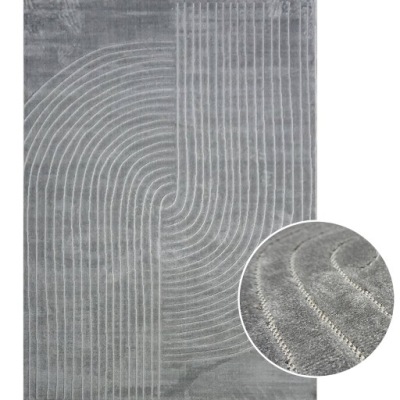 STYLOWY DYWAN DO SALONU SYPIALNI SZARY 120x180