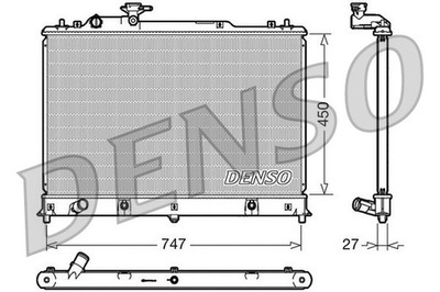 RADUADOR DE AGUA DENSO DRM44025  