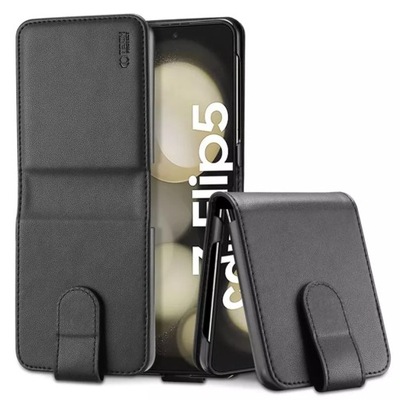 Etui portfel z kieszonkami Wallet do Samsung Galaxy Z Flip 5 Black obudowa
