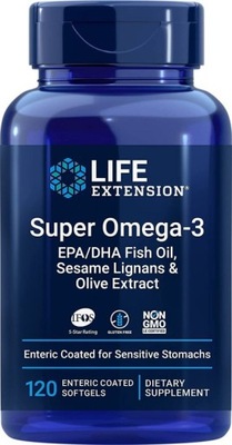 LIFE EXTENSION Super Omega-3 EPA/DHA 120 kaps. dojelitowych