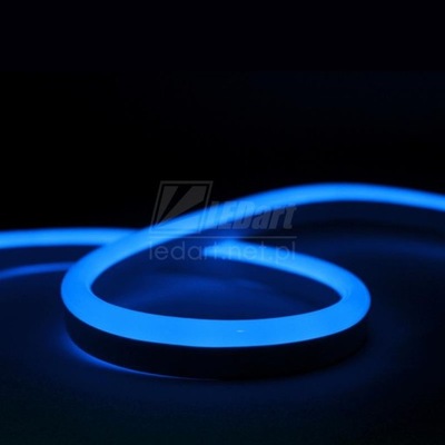 Neon LED 230V Niebieski Taśma LED 8x16 mm Bez Diod