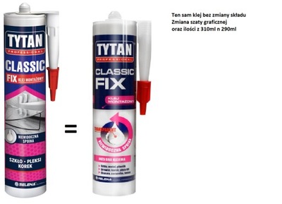 TYTAN CLASSIC FIX KLEJ MONTAŻOWY 310ml