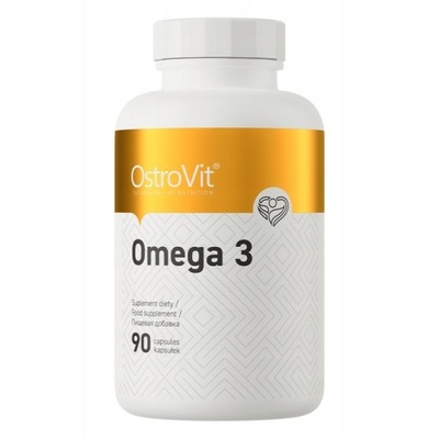 Omega 3 90 kapsułek WITAMINY KWASY TŁUSZCZOWE DHA EPA OstroVit