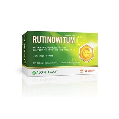 RUTINOWITUM WITAMINA C RUTYNA 150 tabletek