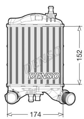 RADUADOR TURBOSPREZ.FIAT 500 1.4 08- AB DENSO  