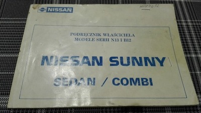 NISSAN SUNNY B12N13 MANUAL LIBRO 1988 POLSKA  