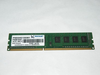Pamięć RAM Patriot DDR3 4GB 1333MHz