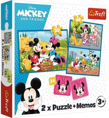 TREFL Puzzle 2w1 Memos Poznaj Bohaterów Disney