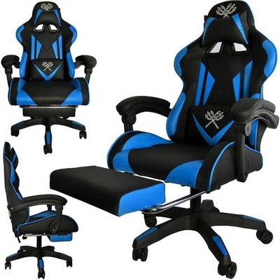 Fotel gamingowy - czarno - niebieski FOTEL DO GIER