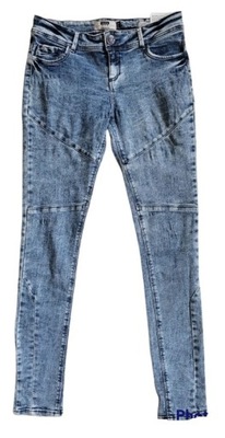 BERSHKA DENIM SPODNIE JEANSOWE DŻINSOWE SUPER SKINNY 38 M