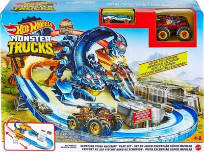 HOT WHEELS GTL33 Monster Truck Tor Skorpion Zestaw 4