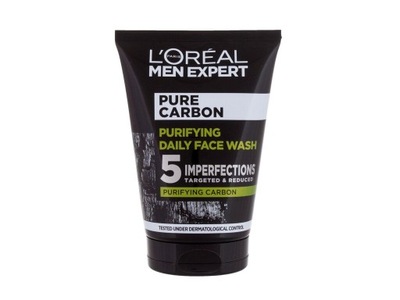 L'Oréal Paris Men Expert Purifying Daily Face Wash Pure Carbon Żel oczyszcz