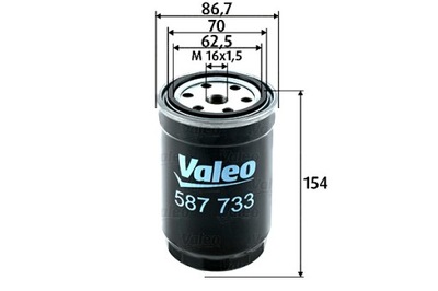 VALEO FILTRO COMBUSTIBLES - DIESEL PEUGEOT BOXER 2.5 DIESEL 12 1996-8 1998  