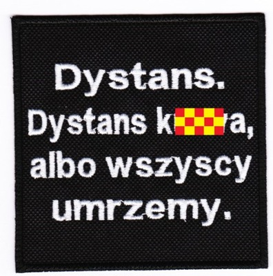 VAR Naszywka DYSTANS K.... DYSTANS 9,5x9,5 rzep