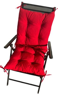 Poduszka na LEŻAK krzesło huśtawkę wiązana fotel CZERWONA