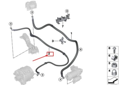 Кабель генератора bmw x3 m f97 12428058643 фото №1