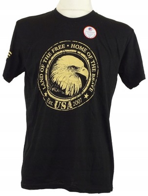 Koszulka T-shirt z nadrukiem z USA r L bawełna
