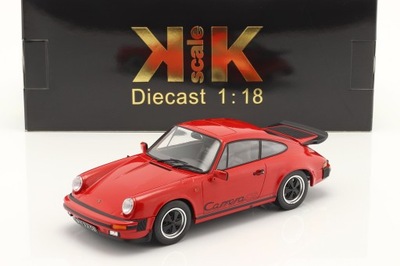 KK SCALE PORSCHE 911 CARRERA 3.2 1989 Red 1:18