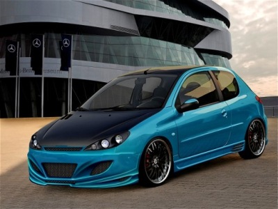 Peugeot 206 бампер передній star dj-tuning фото №1
