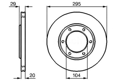 BOSCH DISCOS DE FRENADO 2SZT. NISSAN PATROL GR IV P  