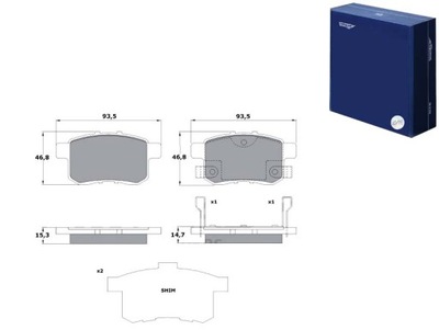 ZAPATAS DE FRENADO HONDA ACCORD 08-15 PARTE TRASERA TOMEX BRAKES  