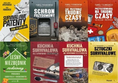 Survivalowe Schron Sztuczki Kuchnia Leśny Frankowski pakiet 8 książek