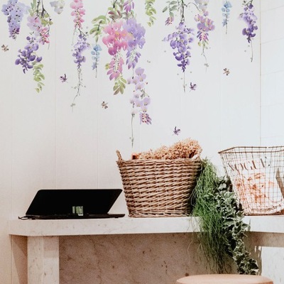 DIY ściana naklejka dekoracyjna naklejka kwiaty ro