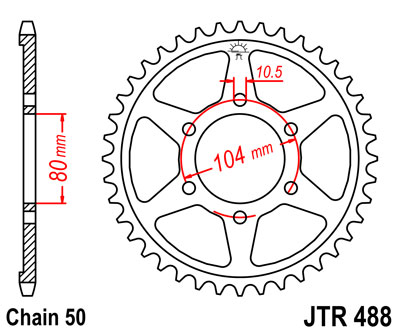 KRUMPLIARATIS GALINĖ JT 40-ZEBOW ZX-12R 1200 2000-2006 