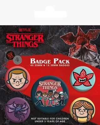 Przypinki Stranger Things 4 Badge Pack zestaw 5szt