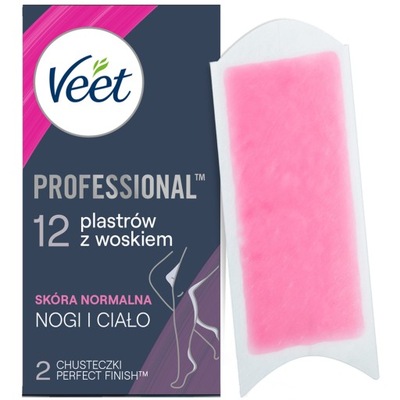 VEET Plastry do depilacji z woskiem skóra normalna