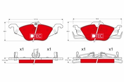 КОЛОДКИ ТОРМОЗНЫЕ OPEL ПЕРЕД ASTRA 1,2-2,2 16V 98-09 DTEC COTEC GDB1351DTE