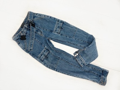 prettylittlethings spodnie jeansy bojówki wysoki stan r32 xxs/xs nowe