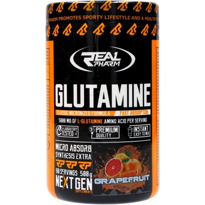 Real Pharm Glutamine 500g GLUTAMINA REGENERACJA