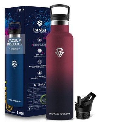 TERMOS GRSTA GRSTA-SCZKP-JB-1000ML-505-6C 1 L CZARNY