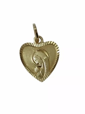 ZŁOTA ZAWIESZKA SERDUSZKO Z MATKĄ BOSKĄ P.585 0.97G