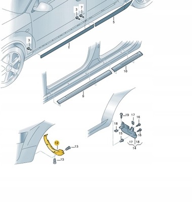 SPOILER ALETAS COMPENSADORAS DERECHA PARTE DELANTERA AUDI A6 C6 +PASADORES POTENCIA  